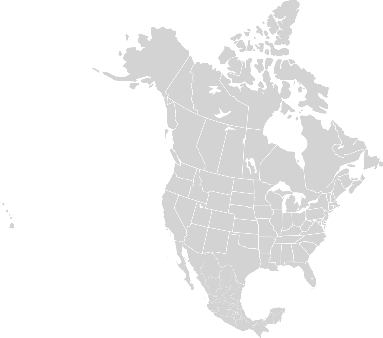 North America map showing Semi-Trax illustrative driver activity